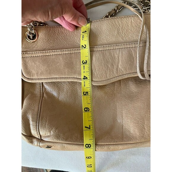 Rebecca Minkoff Leather Crossbody Shoulder Bag Gold Chain Strap Zipper Expander - Picture 10 of 12